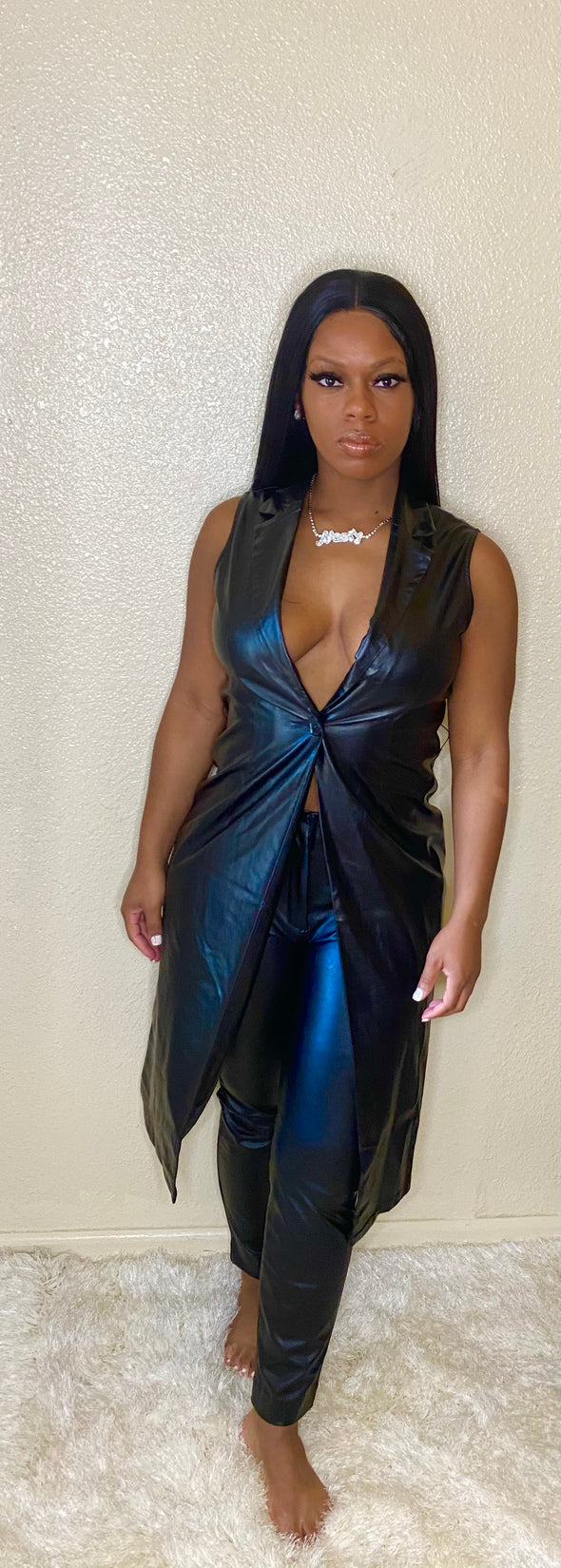 Leather Vest Dress