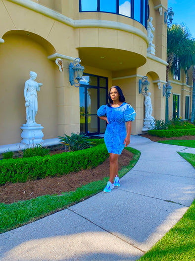 Denim Puff Dress